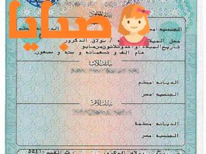 شهادة ميلاد مصرية لمواليد الخارج