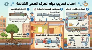 # الدليل الشامل: أخطر اسباب تسريب مياه الصرف الصحي وكيفية حماية عقارك من الدمار 🚨🏚️ 2